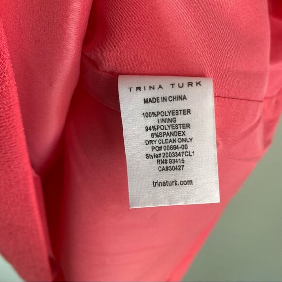 Trina Turk Cameron V Neck Ruffle Cocktail Dress Size 10 NWT - Picture 5 of 7